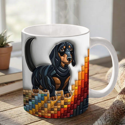 Lorva Personalized Flat Print Mug Majestic Dachshund
