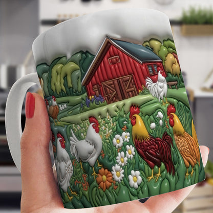 Lorva Chicken Mug Peace Farmlife