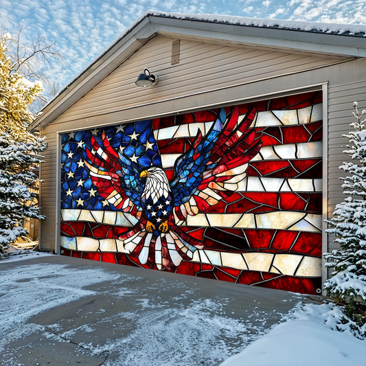 Lorva Garage Door Banner Decoration Proud Of My Country