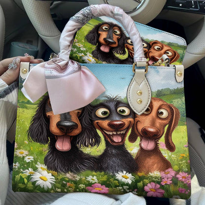 Lorva Leather Bag Dachshund Giggles