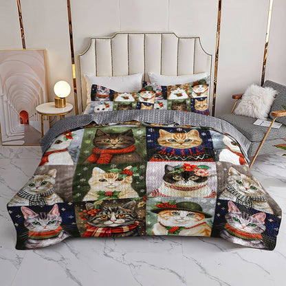 Lorva All Season Quilt 3-Piece Set Color Me Kitty
