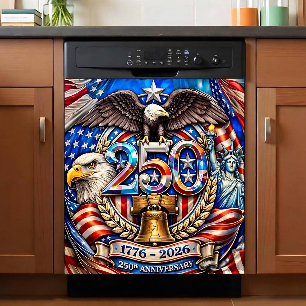 Lorva Magnetic Dishwasher Cover America 250th Anniversary