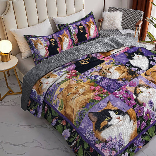 Lorva All Season Quilt 3-Piece Set Botanical Whiskers