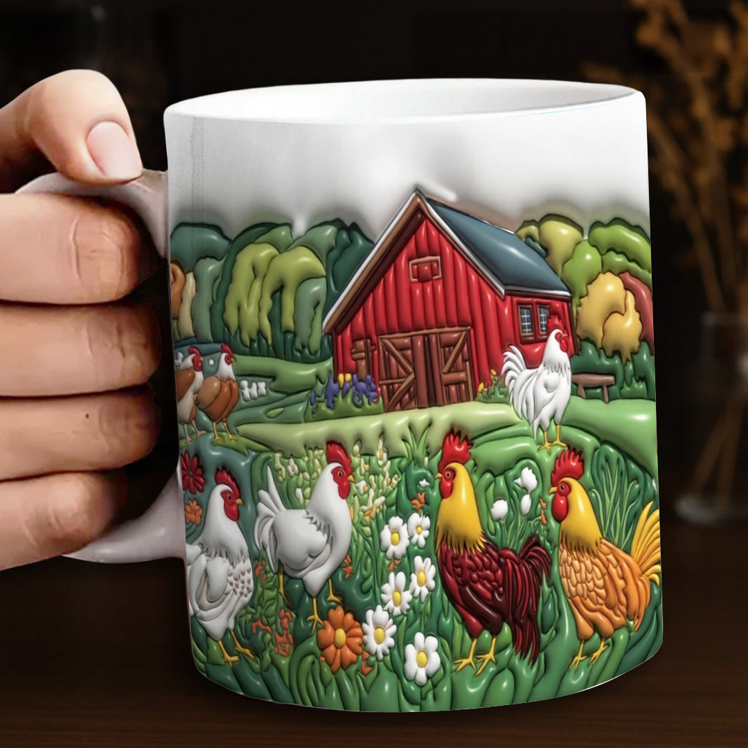 Lorva Chicken Mug Peace Farmlife