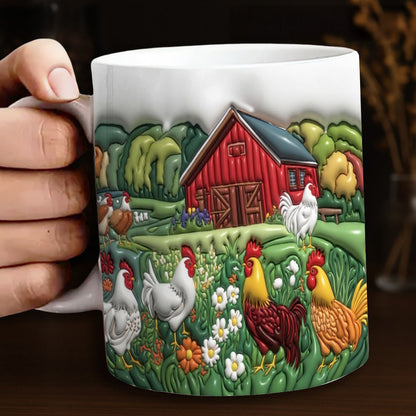Lorva Chicken Mug Peace Farmlife