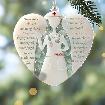 Lorva Nurse Personalized 2D Acrylic Ornament Nurse Angel