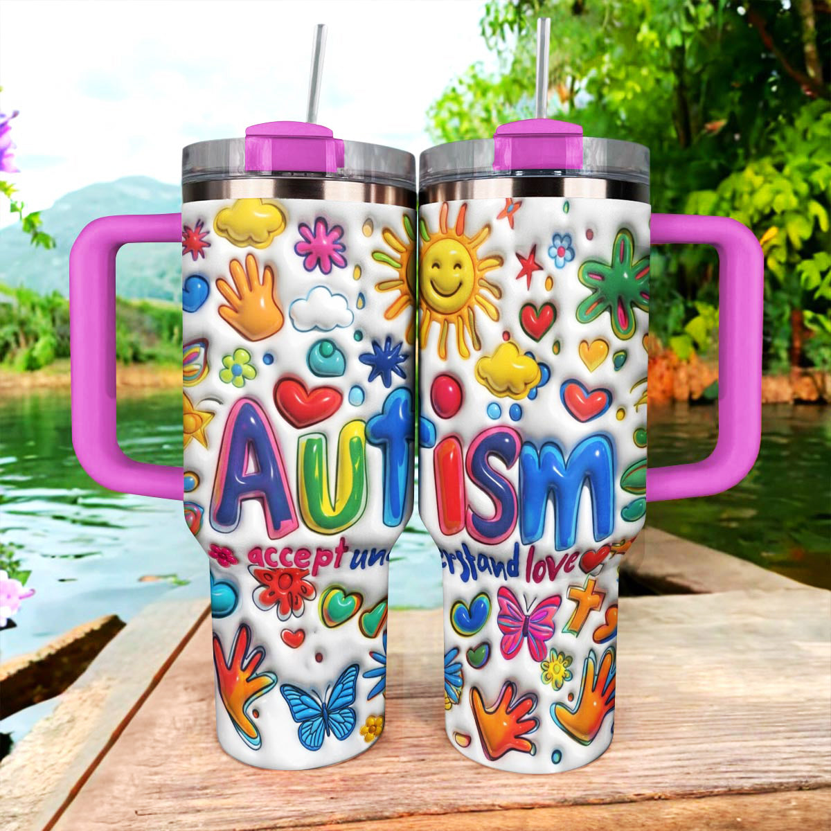 Lorva Autism Tumbler Cute