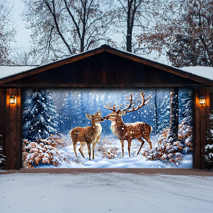 Lorva Deer Garage Door Banner Decoration The Silent Glade