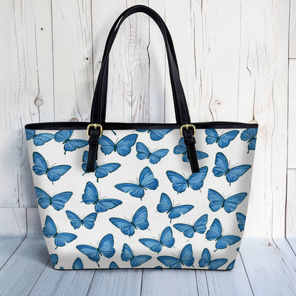 Lorva Butterfly Leather Tote Bag Springtime Flutter
