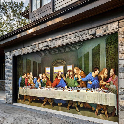 Lorva Garage Door Banner Decoration The Last Supper
