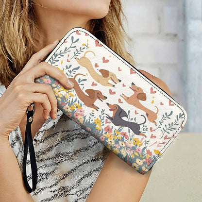 Lorva Leather Wallet Dachshunds Fill My Heart