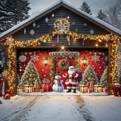 Lorva Christmas Garage Door Banner Decoration Happy