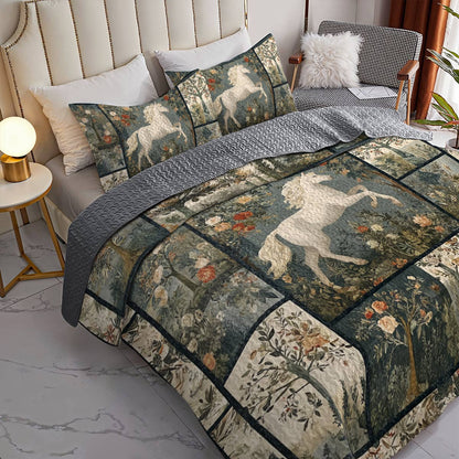 Lorva Horse All Season Quilt 3-Piece Set Regal Beauty