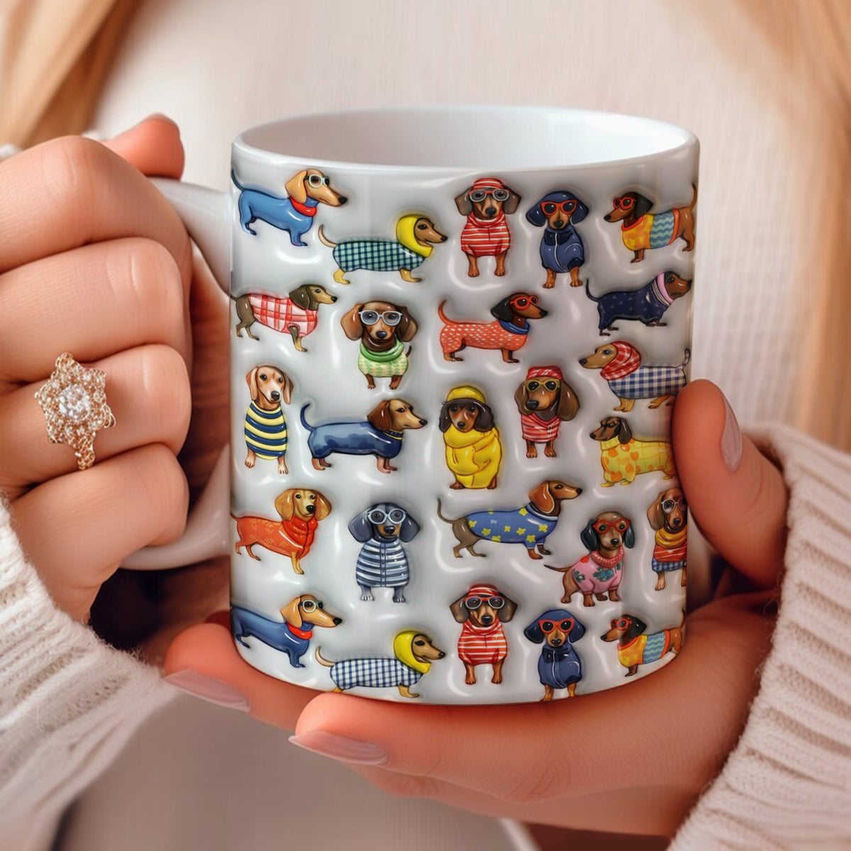 Lorva Flat Print Mug Dachshund Amazing Stylish