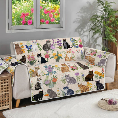 Lorva Cat Sofa Cover Set Charming Garden