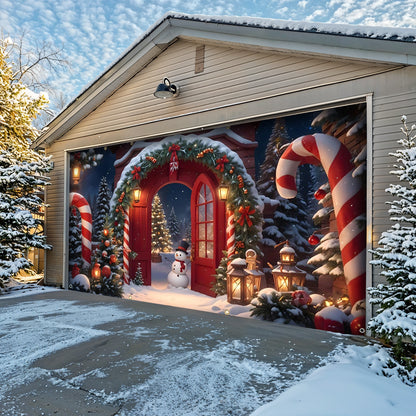 Lorva Christmas Garage Door Banner Decoration Christmas Gateway