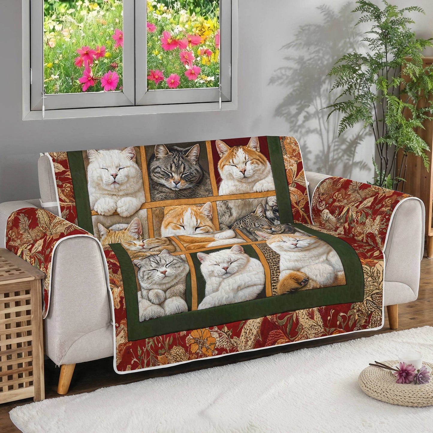 Lorva Sofa Cover Set Dreaming Cats