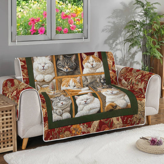 Lorva Sofa Cover Set Dreaming Cats