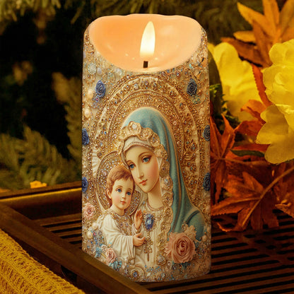 Lorva LED Candle Divine Madonna And Child