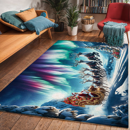 Lorva Christmas Area Rug Through The Aurora