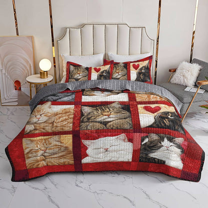 Lorva Cat All Season Quilt 3-Piece Set Sleeping Beauty