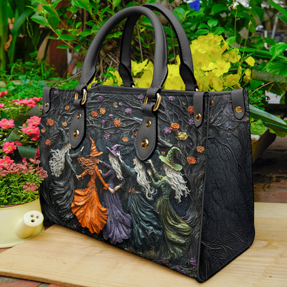Witch Lorva Leather Bag Mysterious Dancing Witches