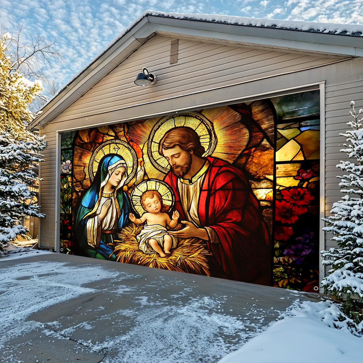 Lorva Garage Door Banner Decoration Holy Lovely