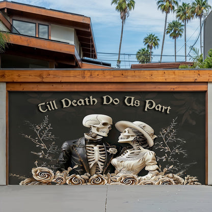 Lorva Garage Door Banner Decoration Till Death Do Us Part