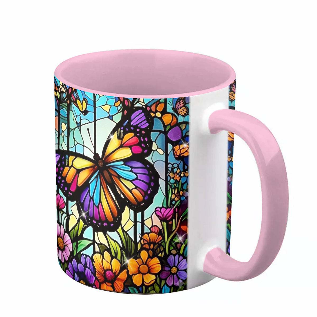 Lorva Butterfly Acent Mug Charming Floral Butterfly