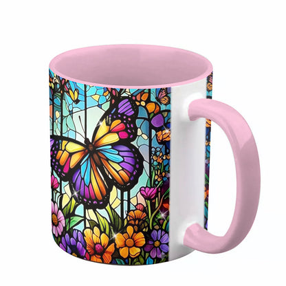 Lorva Butterfly Acent Mug Charming Floral Butterfly