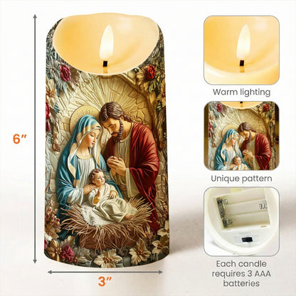 Lorva LED Candle Christmas Faith Love