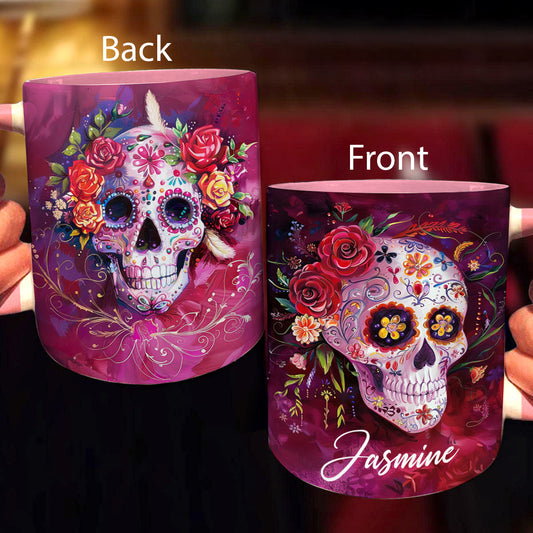 Lorva Personalized Mug Happy Gorgeous Sugar Skull