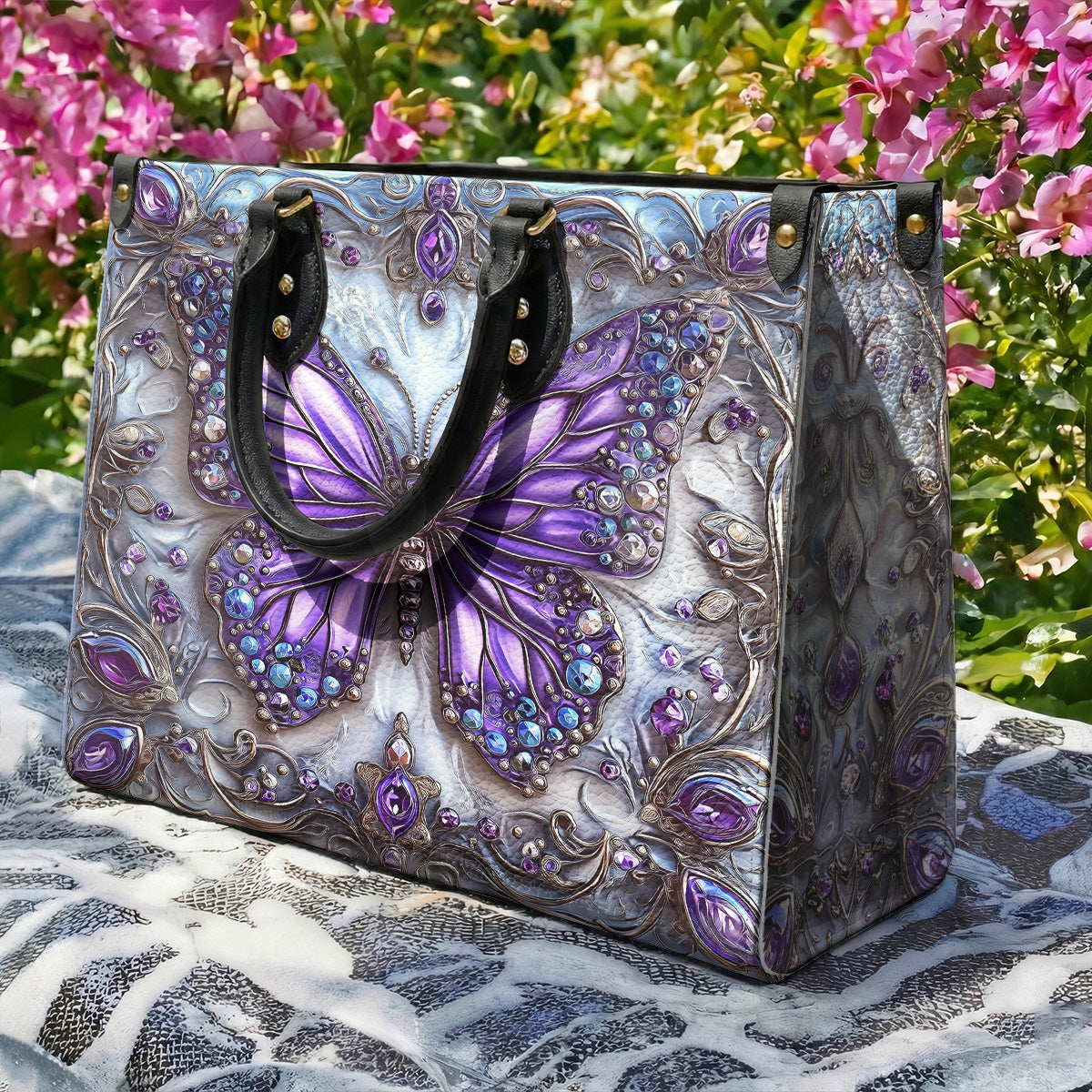 Lorva Leather Bag Beautiful Butterfly
