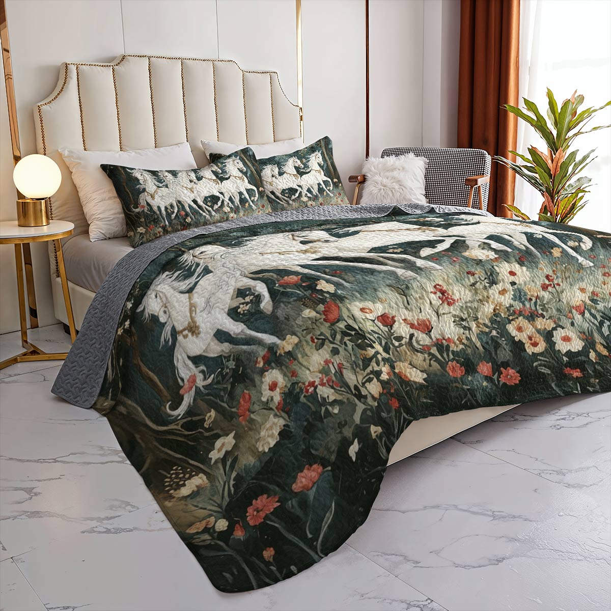 Lorva All Season Quilt 3-Piece Set Wildflower Horse