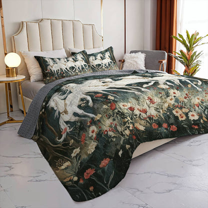 Lorva All Season Quilt 3-Piece Set Wildflower Horse
