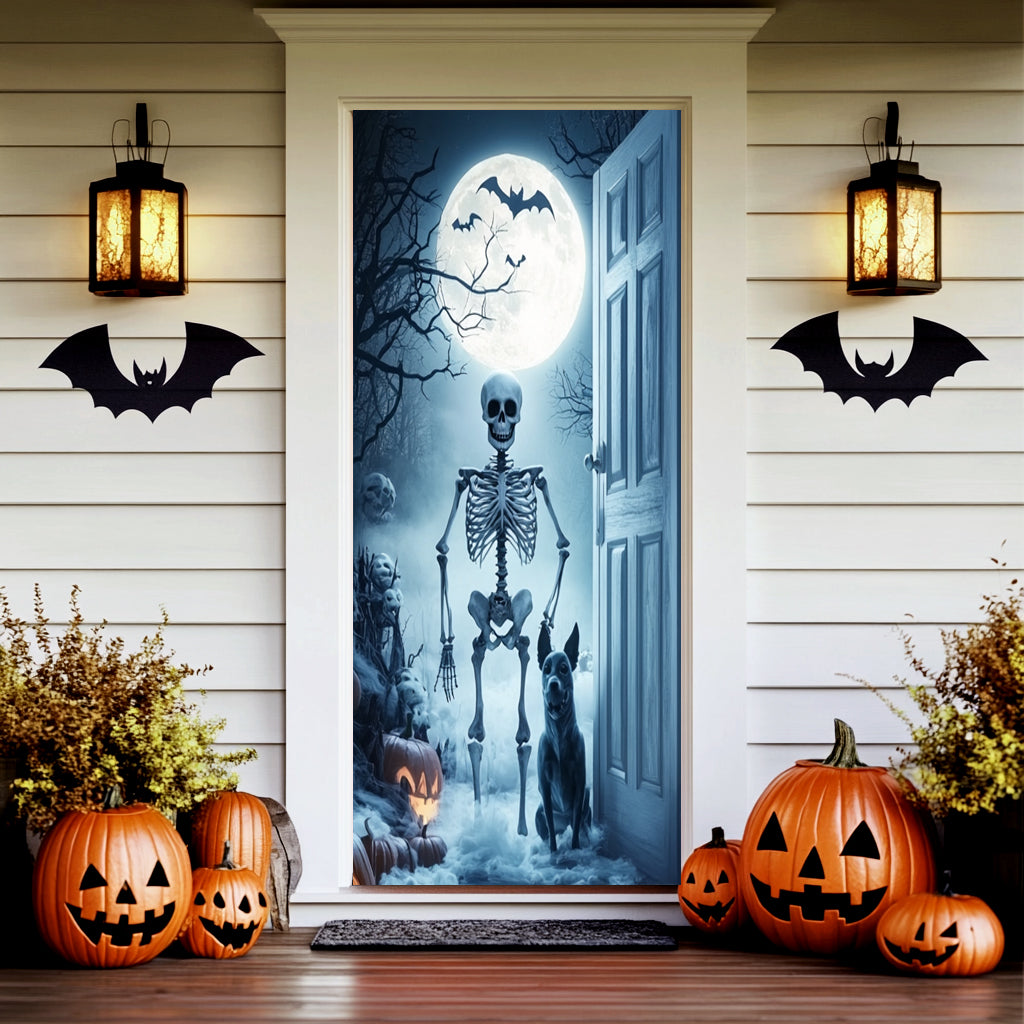 Lorva Halloween Door Cover Welcome To The Haunted Night