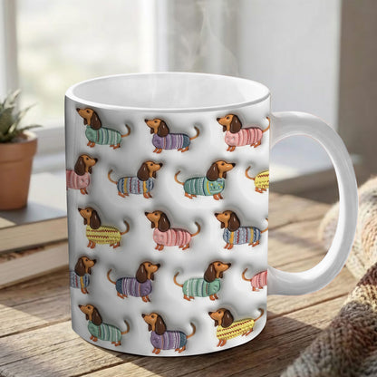 Lorva Flat Print Mug Charming Dachshund Sweaters