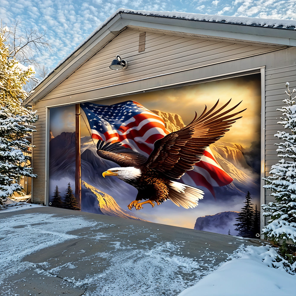 Lorva Garage Door Banner Decoration 250th Anniversary Cross The Mountain