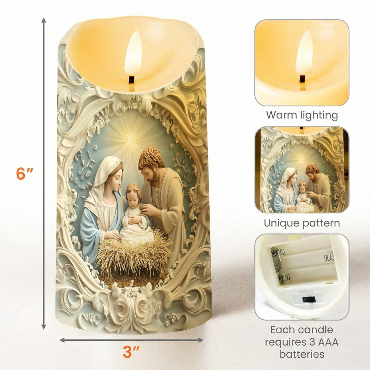 Lorva LED Candle Divine Light