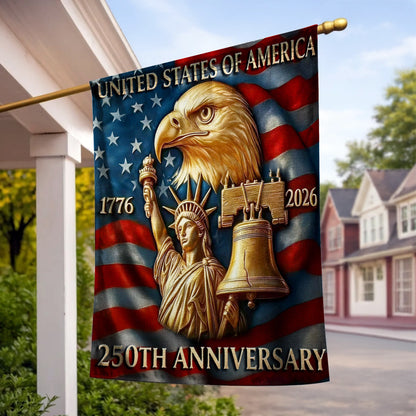 Lorva Garden Flag America 250th Anniversary