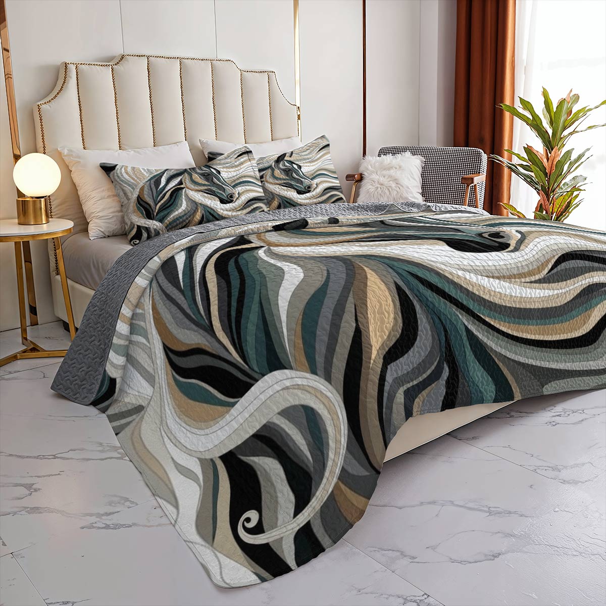 Lorva All Season Quilt 3-Piece Set Tribal Flame