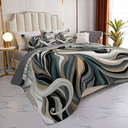 Lorva All Season Quilt 3-Piece Set Tribal Flame