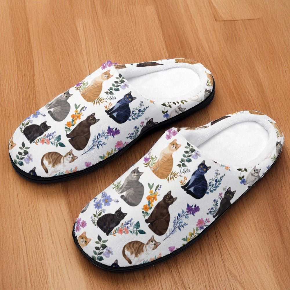 Lorva Slippers Charming Floral Cats