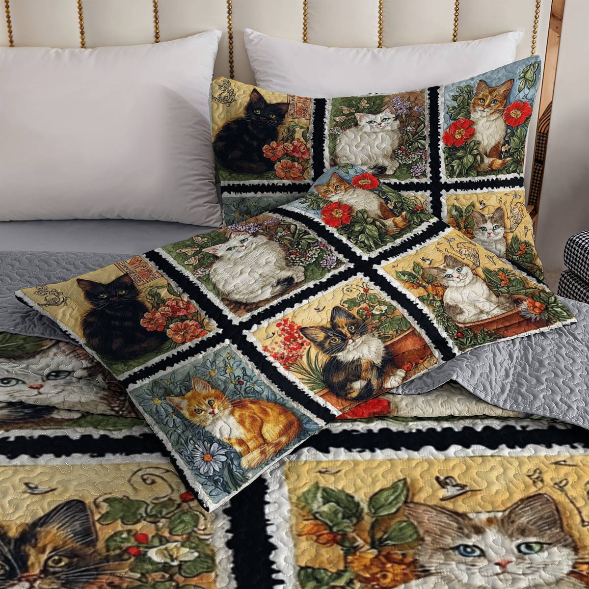 Lorva All Season Quilt 3-Piece Set The Victorian Cat Club