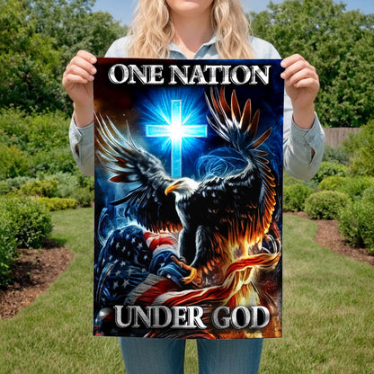 Lorva Garden America Flag One Nation Under God