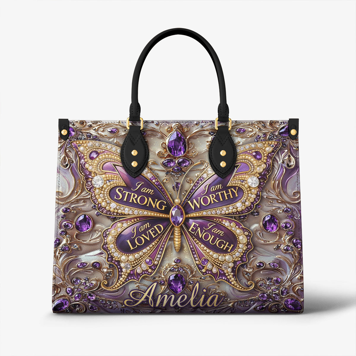 Lorva Personalized Butterfly I Am Strong