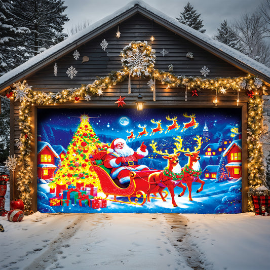 Lorva Christmas Garage Door Banner Decoration Merry Christmas