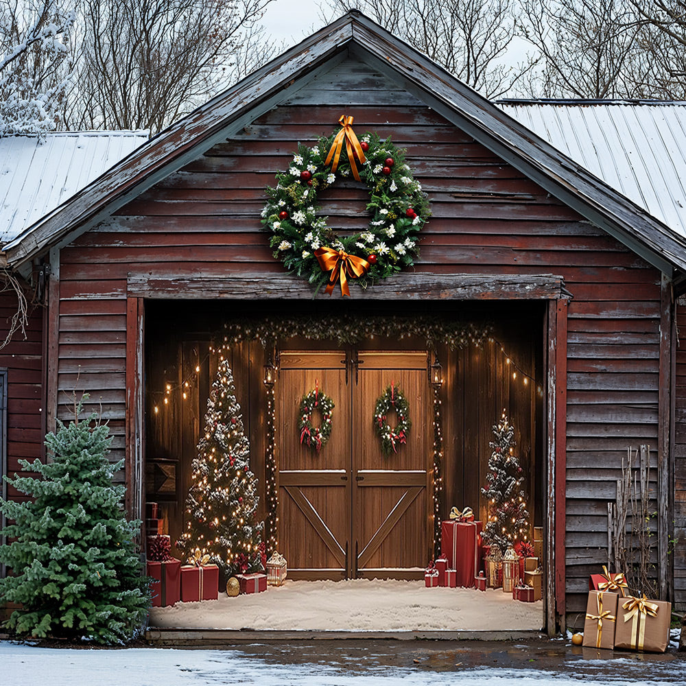 Lorva Christmas Garage Door Banner Decoration Christmas Themed Barn Door