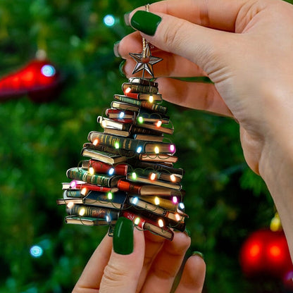 Lorva Reading Acrylic Ornament Literary Christmas Tree
