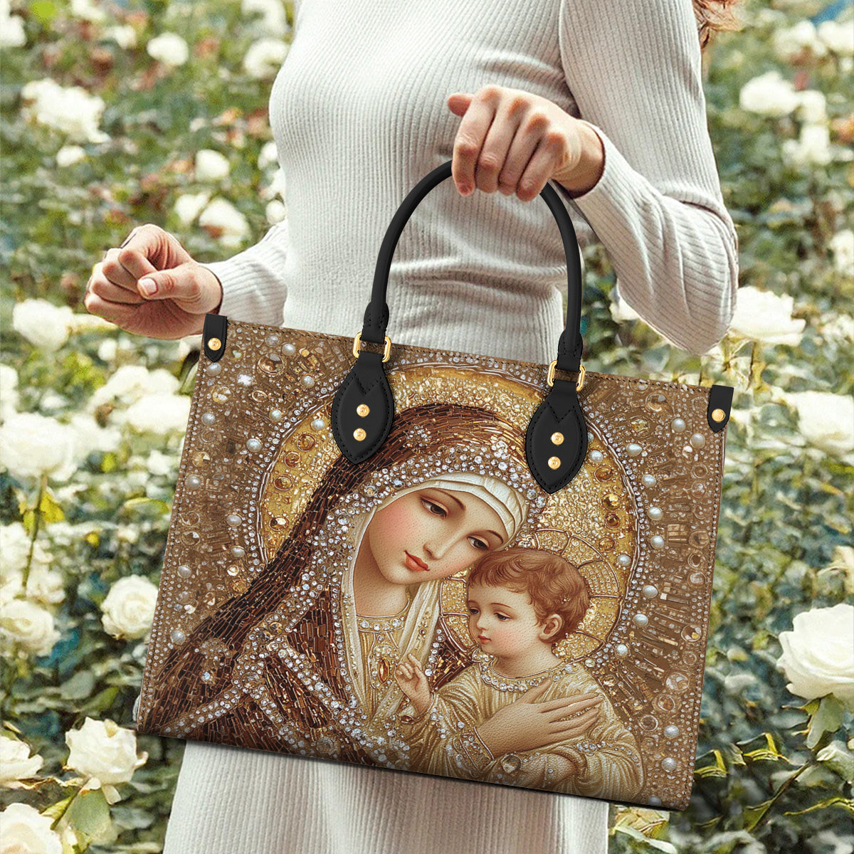 Lorva Personalized Leather Bag Holy Family